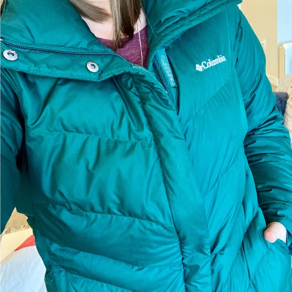 Columbia down jacket/coat GREEN - Picture 2 of 2